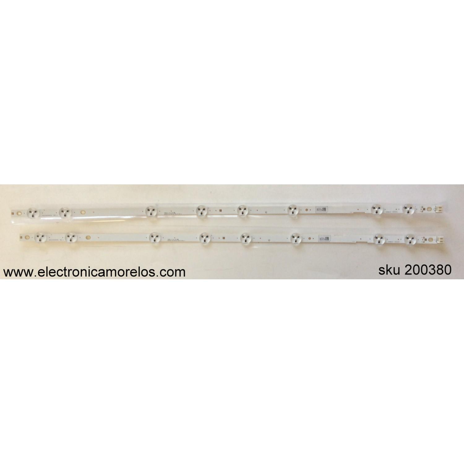 KIT DE LED'S PARA TV PHILIPS / NUMERO DE PARTE UDULED0SM035 / 2014FUNAI32 3228 08 REV1.0 / UDULED0SM035 REV.A / XA1A1436151359 / PANEL U44F4XT / MODELOS 32PFL4509/F8 / 32PFL4609/F7 / 32PFL4909/F7